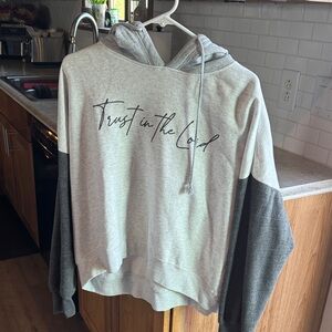 Gray and Black Women's Hoodie